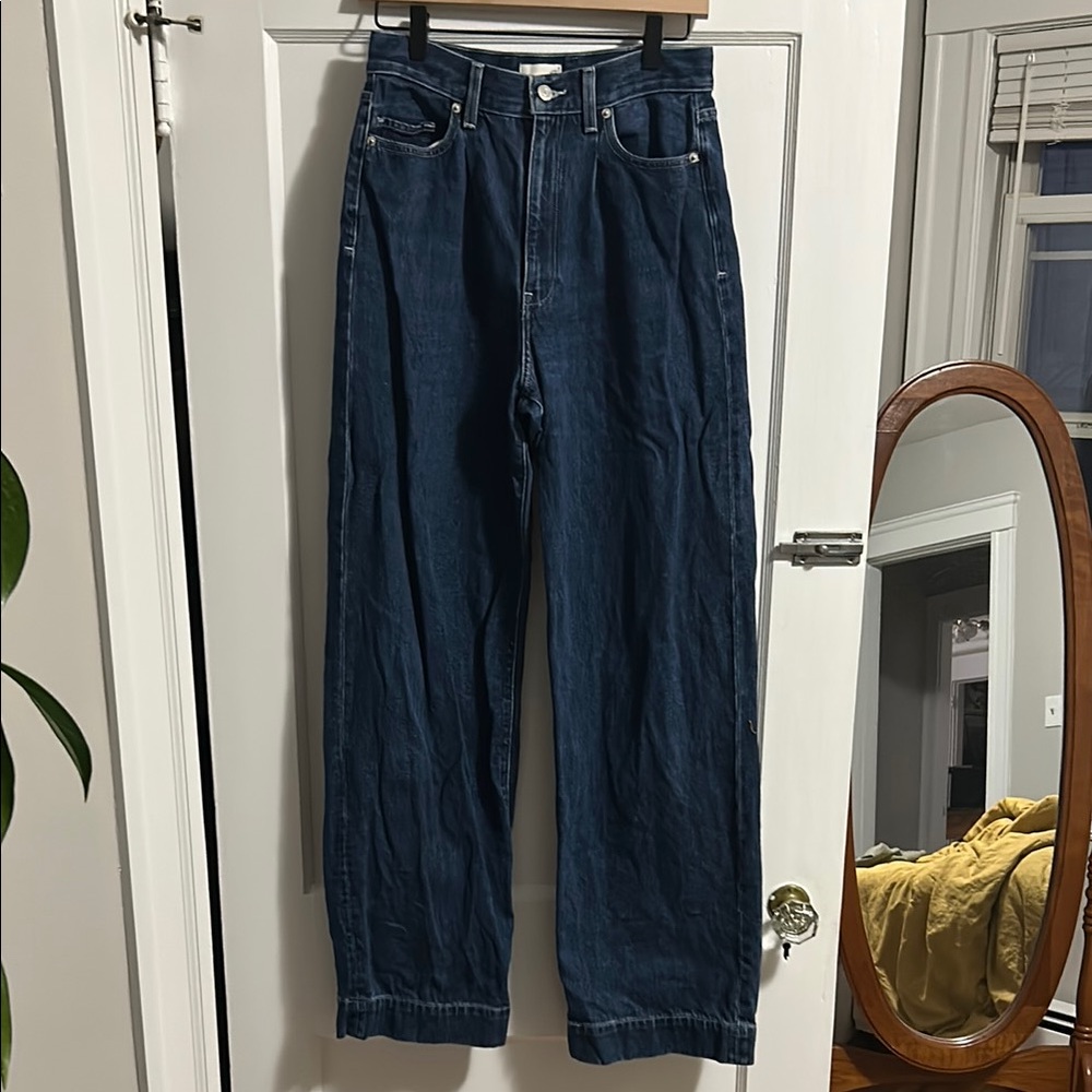 Wilfred Free Aritzia High Rise Wode Leg Rigid Denim